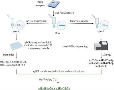 Selection of endogenous control and identification of significant microRNA deregulations in cervical cancer